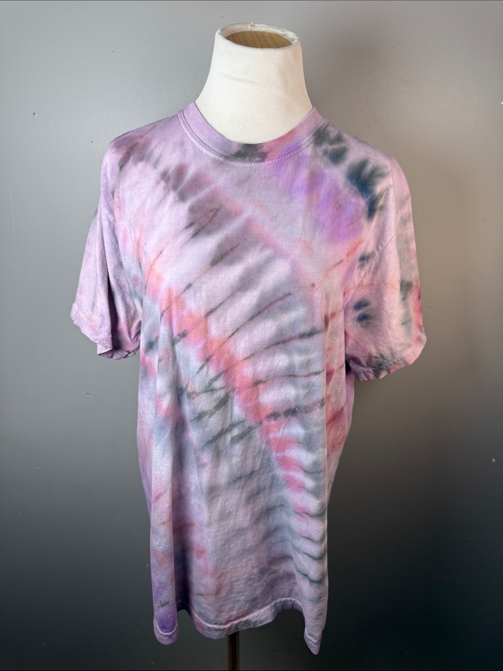 Tie-Dye Short Sleeve T-Shirt - Lavender/Pink